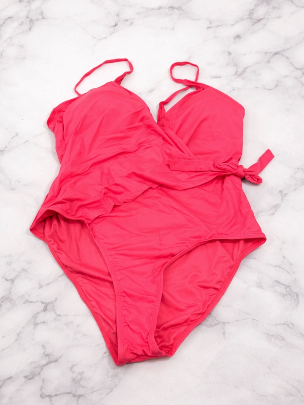 White Birch Watermelon Pink One Piece Swimsuit S M XL NWOT
